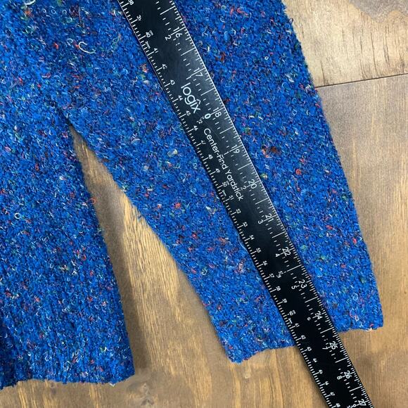 Vintage A Little Extra Spice Womens Sweater Blue Mock Neck Tweed Long Sleeve 1X - Picture 9 of 12